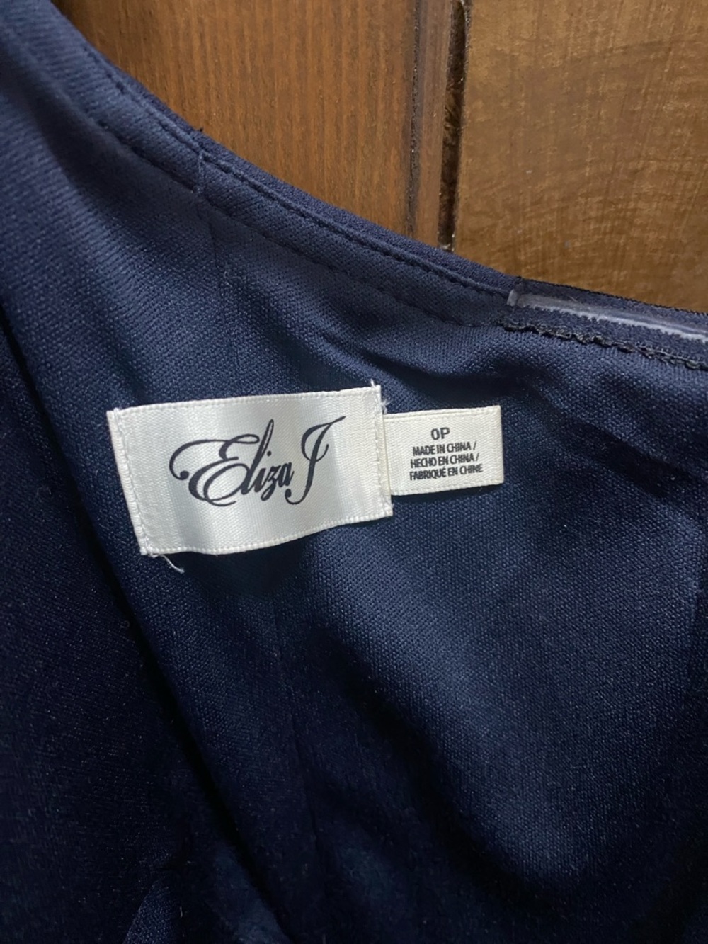 Eliza J Blue one shoulder dress with bow size 0P - Picture 4 of 10